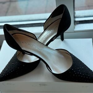 Black Studded Women's Heels